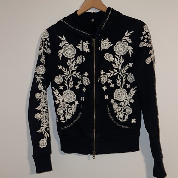 Free People Jackets & Blazers - FreePeople Embroidered Hoodie